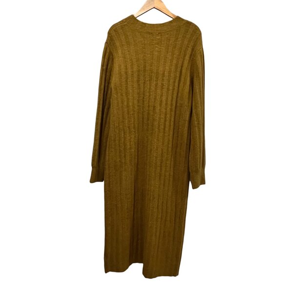 A New Day Knit Long Sleeve Midi Dress, NWT, Olive Gold, XXL - Picture 5 of 7